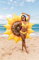 Pool Candy Giant Inflatable Sunflower Island Pool Float