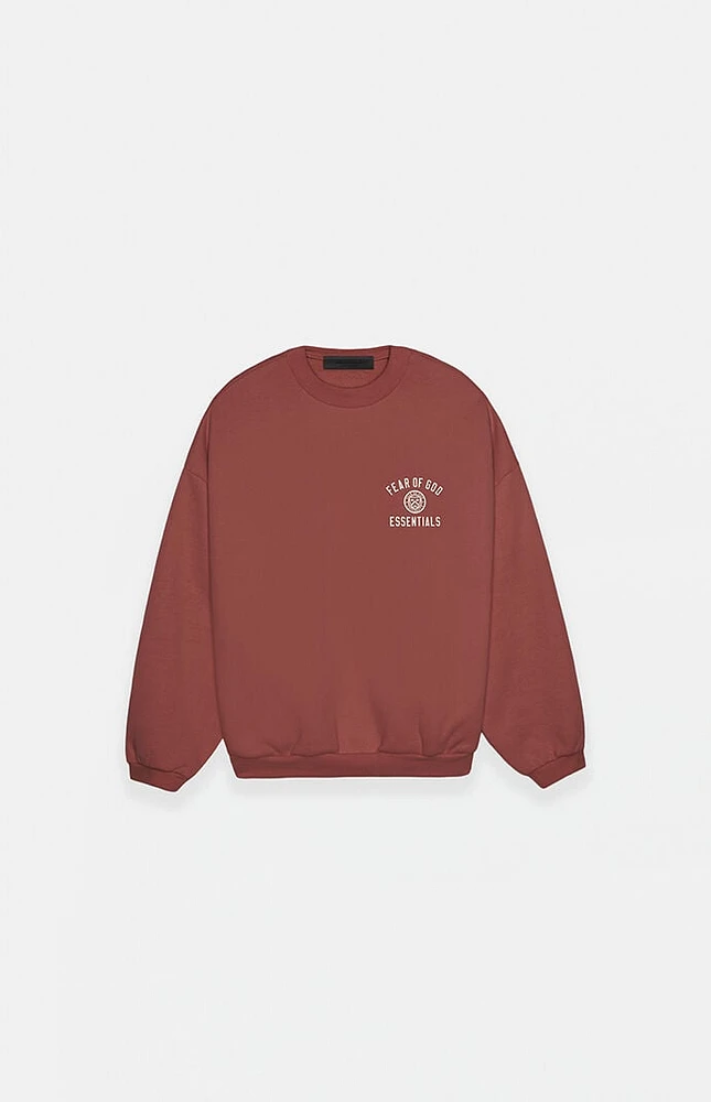 Fear of God Essentials Kids Crimson University Fleece Crew Neck Sweatshirt