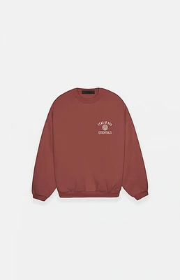 Fear of God Essentials Kids Crimson University Fleece Crew Neck Sweatshirt