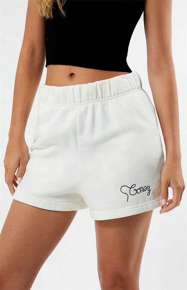 Coney Island Picnic Off White Knit Lounge Sweat Shorts