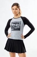 Daisy Street Brooklyn Raglan Long Sleeve T-Shirt