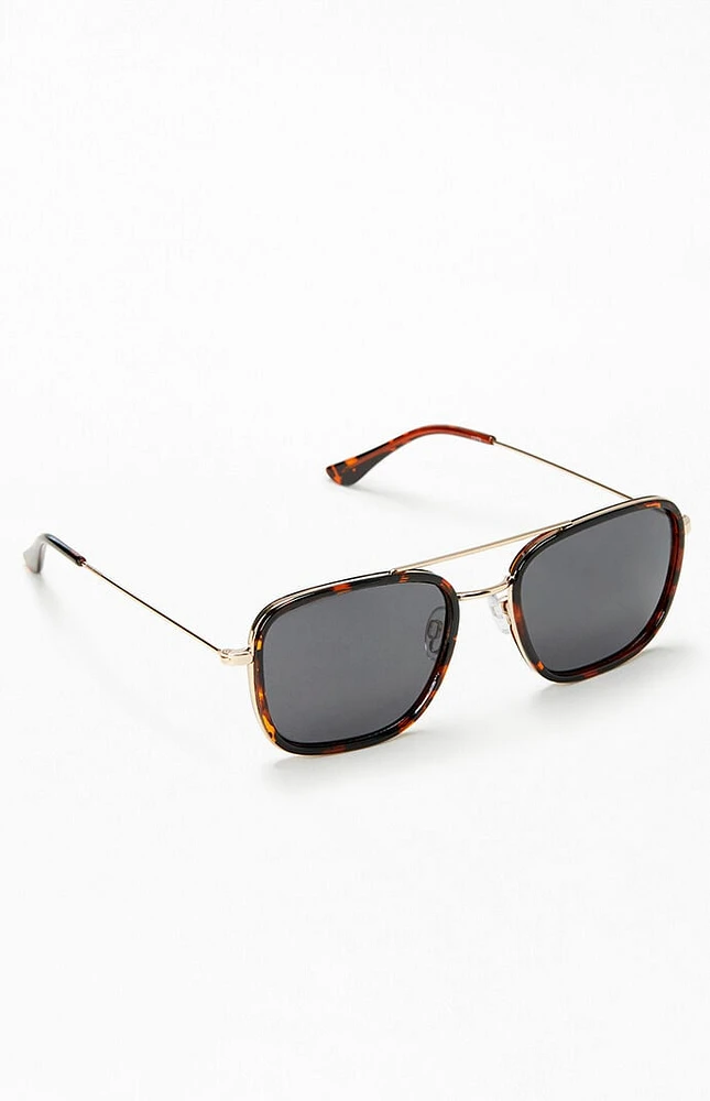 PacSun Square Metal Frame Sunglasses