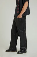 PacSun Black Vegan Leather Baggy Pants