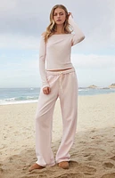 John Galt Pink Bonnie Off-The-Shoulder Top