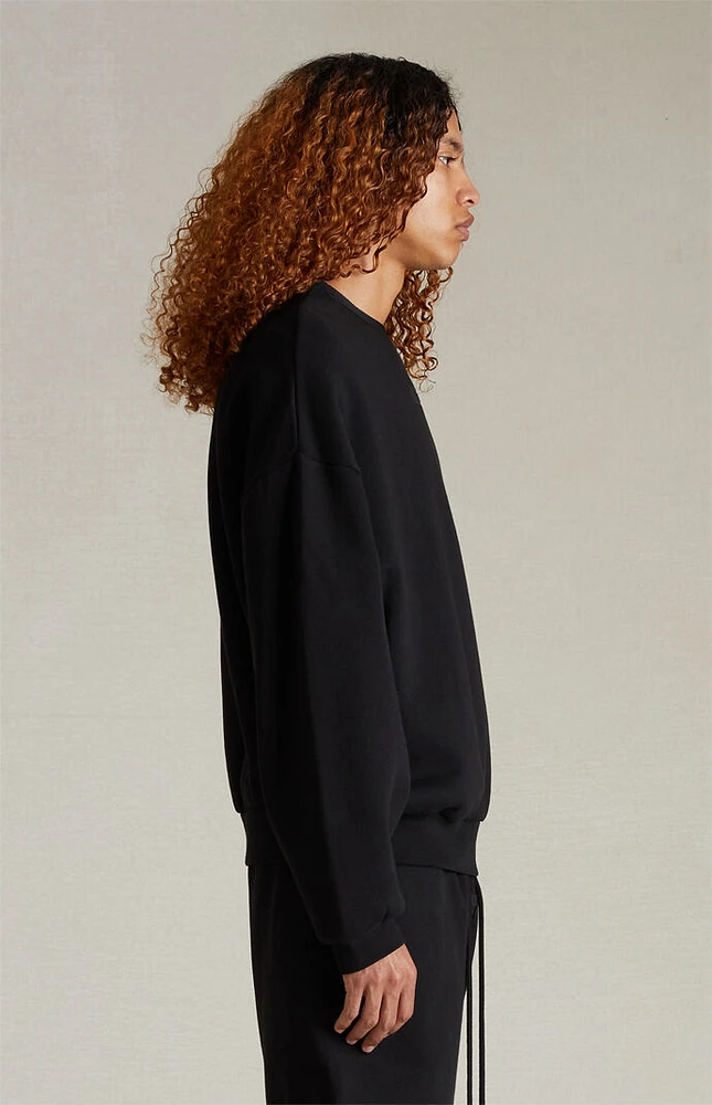 Fear of God Essentials Jet Black Crew Neck Sweatshirt