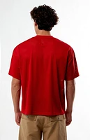 Pacsun Red De Leone Football Mesh Jersey