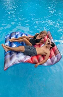 PoolCandy Stars & Stripes Waving Flag Deluxe Pool Raft