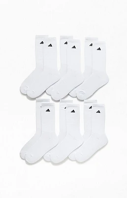 adidas 6 Pack White Crew Socks