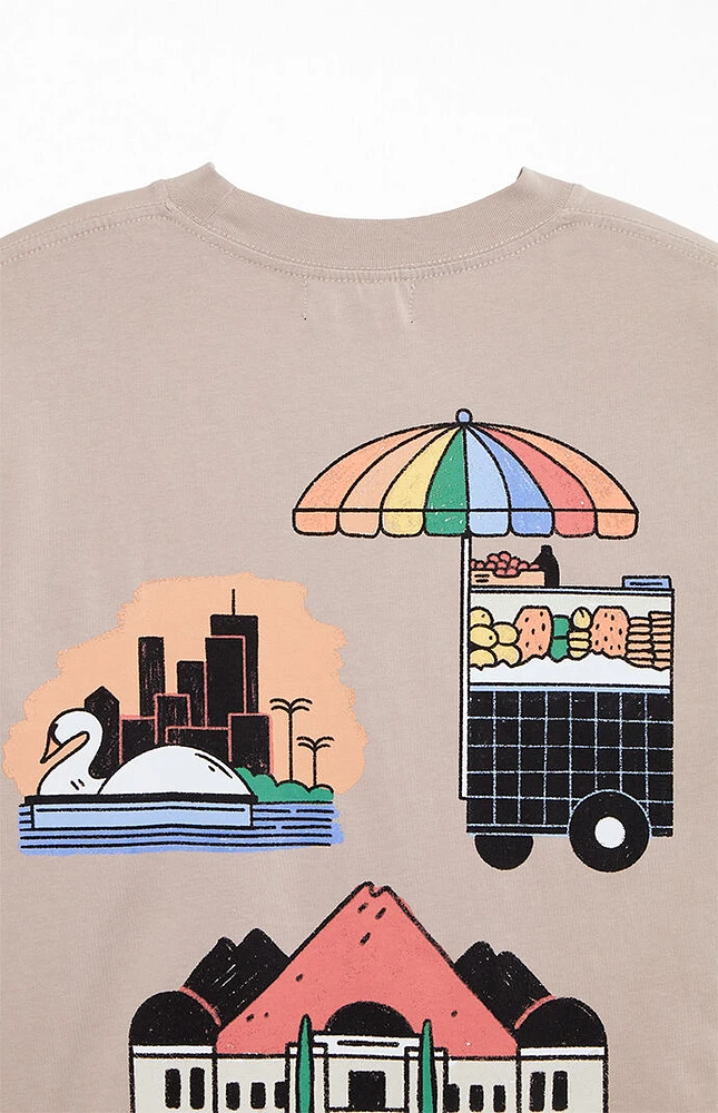 PacSun Pac Artist Network Kelly Malka Oversized LA T-Shirt