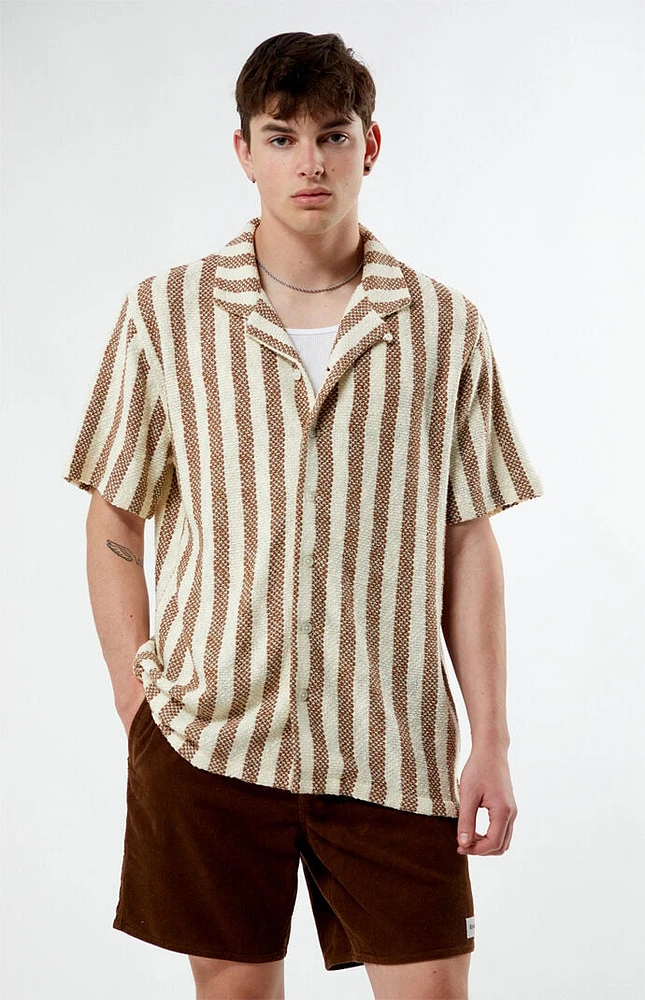 PacSun Textured Stripe Camp Shirt