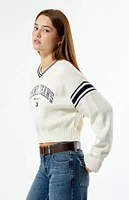 Tommy Jeans Varsity V-Neck Cropped Sweater