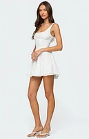 Edikted Reina Embroidered Cotton Mini Dress