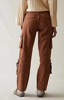 PacSun Comfort Stretch Brown Cargo Dad Pants