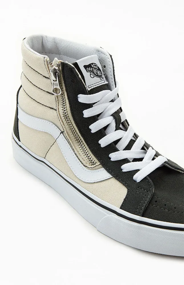Tan & White Colorblock Sk8-Hi Reissue Side Zip Sneakers