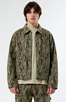 QUIET GOLF Bark Camo Bull Denim Jacket