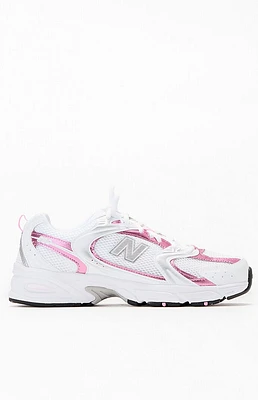 New Balance White & Pink 530 Sneakers