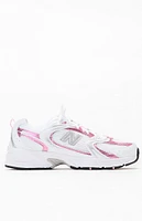 New Balance White & Pink 530 Sneakers