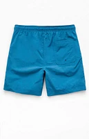 PacSun Blue Collegiate 6.5'' Swim Trunks