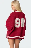 Edikted 98 Varsity Zip Up Sweater