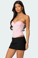 Edikted Deirdre Mesh Lace Up Corset