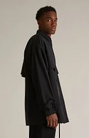 Fear of God Essentials Black Military Nylon Overshirt Jacket