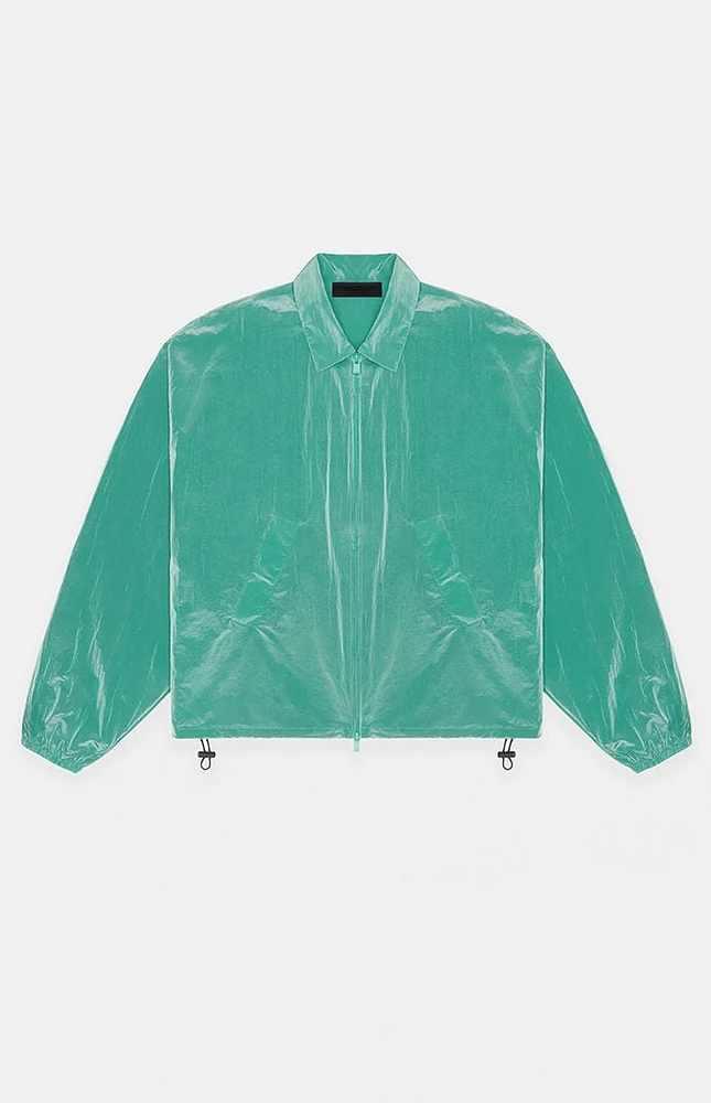 Fear of God Essentials Women's Mint Leaf Crinkle Nylon Shell Bomber Jacket