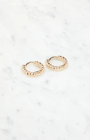 John Galt Gold Croissant Hoop Earrings