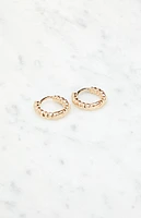 John Galt Gold Croissant Hoop Earrings