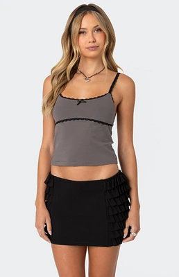 Edikted Elin Lace Trim Tank Top