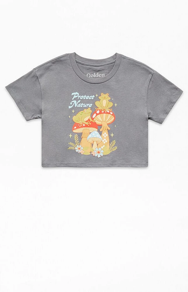 Kids Protect Nature Frog Mushroom T-Shirt
