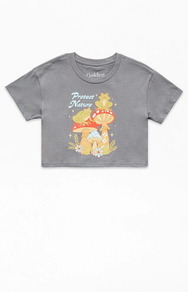 Kids Protect Nature Frog Mushroom T-Shirt