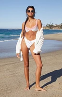 Pacsun Gingham Floral Darcy Underwire Bralette Bikini Top