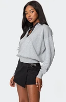 Edikted Rue Double Collared Sweater