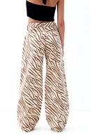 Pacsun Casey Zebra Print Low Rise Baggy Jeans