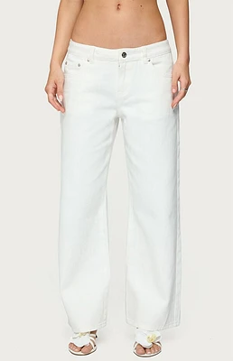 Edikted Petite Roman Low Rise Slouchy Jeans