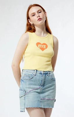 Golden Hour Bye Heart Cropped Tank Top