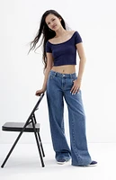 PacSun Casey Medium Wash Low Rise Baggy Jeans