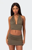 Edikted Kenya Gathered Halter Top