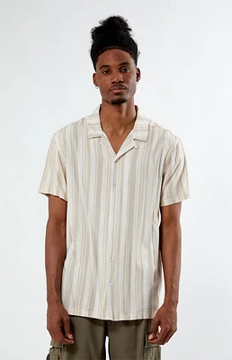 PacSun Viscose Vertical Stripe Camp Shirt