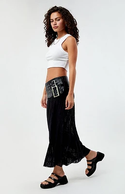 WEWOREWHAT Double Belt Midi Skort