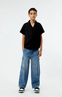 PacSun Kids Medium Indigo Baggy Cargo Jeans