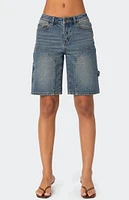 Edikted Carpenter Denim Bermuda Shorts