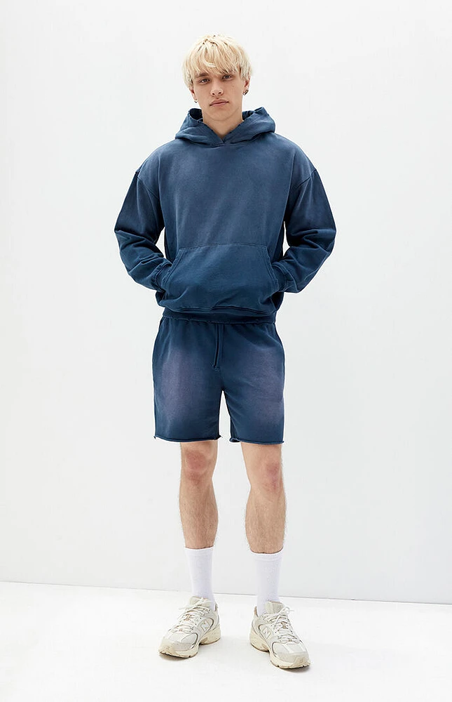 PacSun Navy Acid Wash Sweat Shorts
