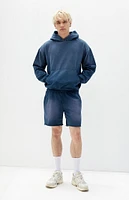 PacSun Navy Acid Wash Sweat Shorts