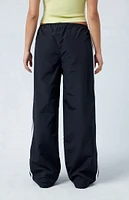 Black Wide Leg Track Pants