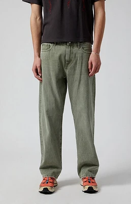 Pacsun Olive Overdyed Baggy Jeans