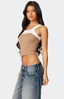 Edikted Ila Contrast Layered Corset