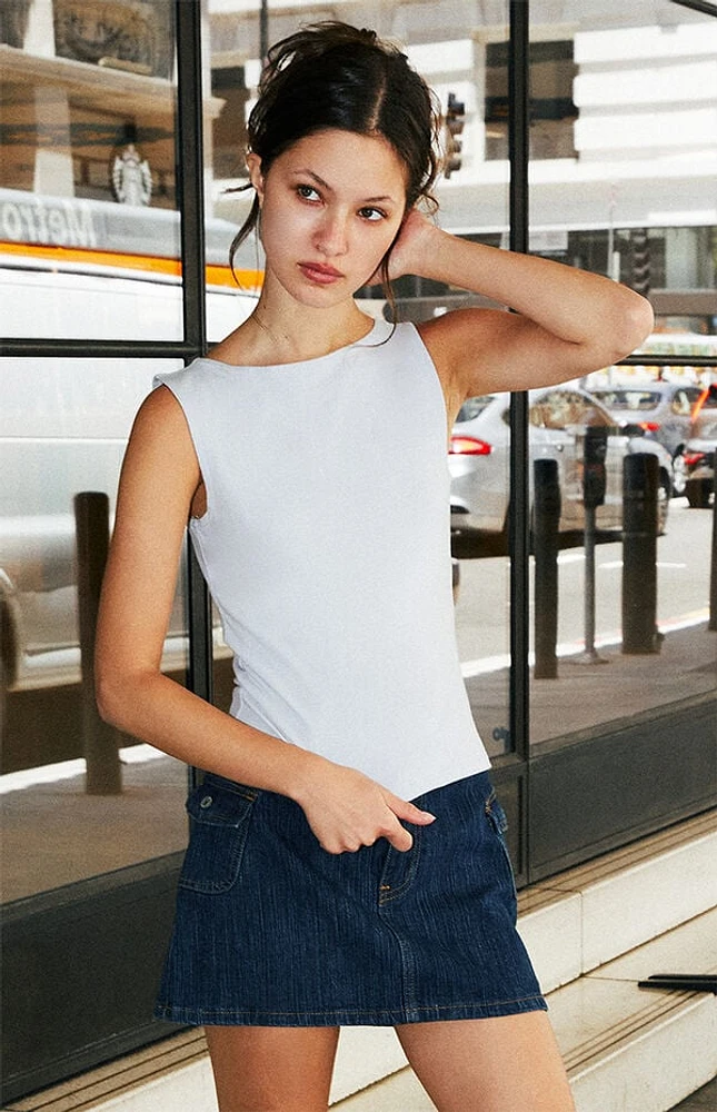 John Galt Light Blue Kathleen Top