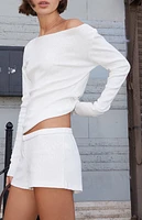 John Galt White Pointelle Keira Pajama Shorts