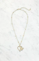 LA Hearts Heart Butterfly Necklace